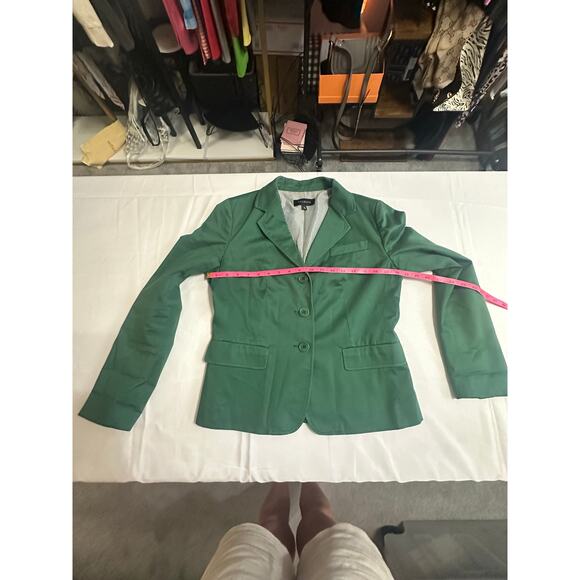 Talbots Green Cotton Blend Blazer – Size 8 - Picture 7 of 12
